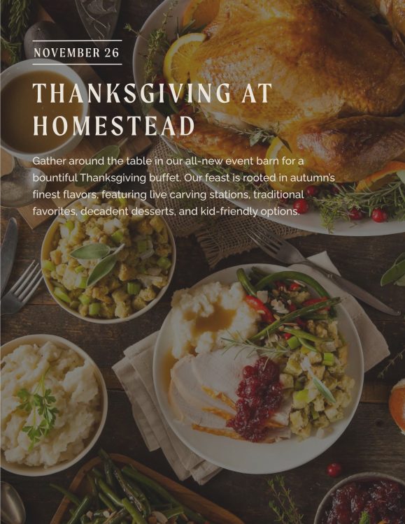 2026 Thanksgiving at Homestead