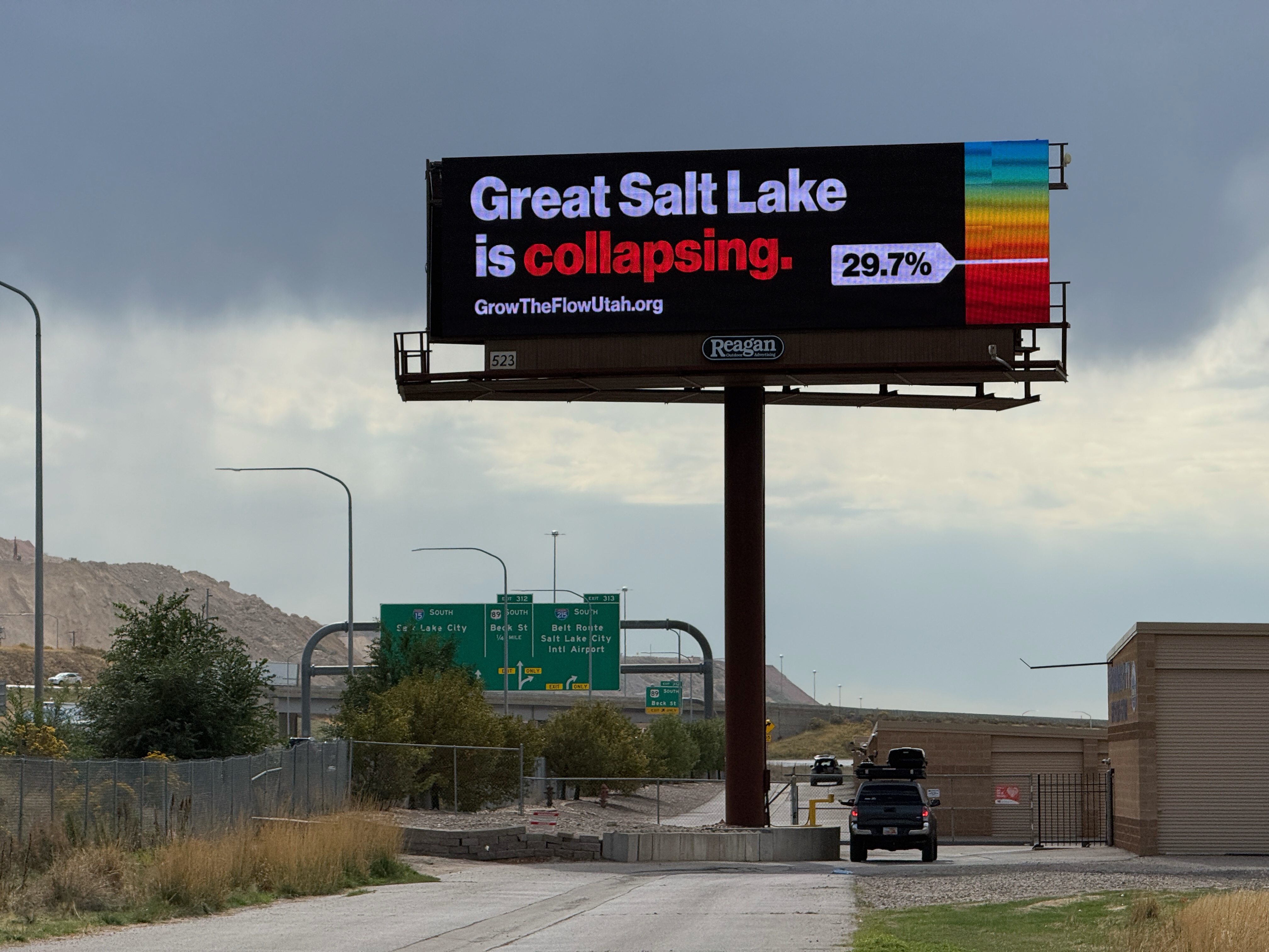 Group launches another billboard showing Great Salt Lake's 'dire' conditions