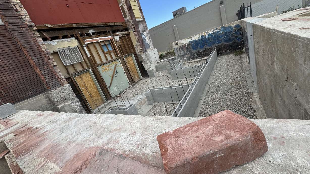 A project to restore the historic Fifth Ward meetinghouse was taking shape on Tuesday.