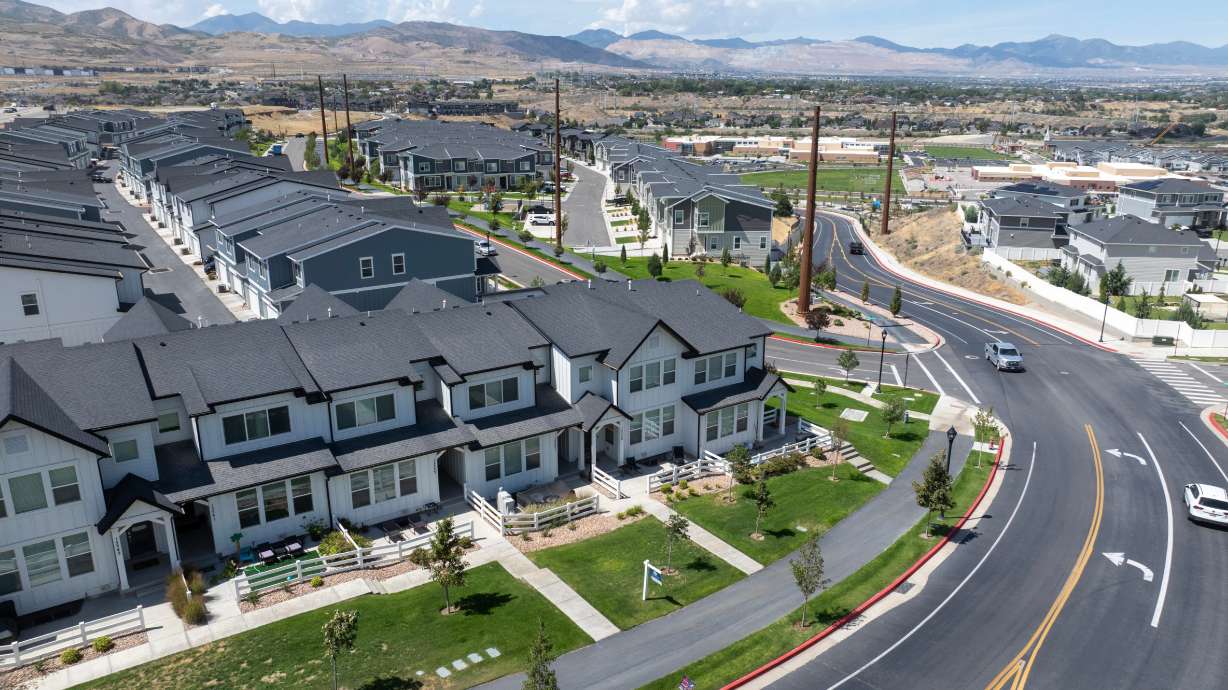 New homes and apartments in the Bluffdale area on Aug. 24.