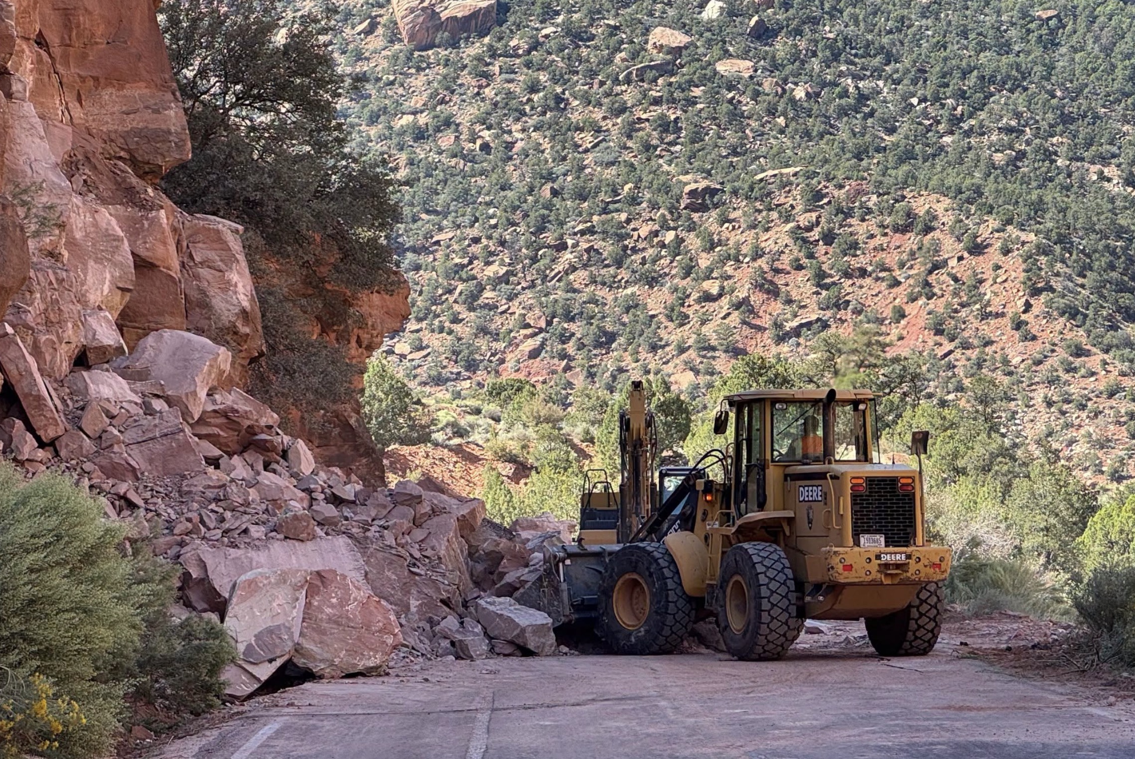Zion highway section could remain closed for 'several week' as rockfall cleanup continues