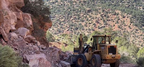 Zion highway section could remain closed for 'several week' as rockfall cleanup continues