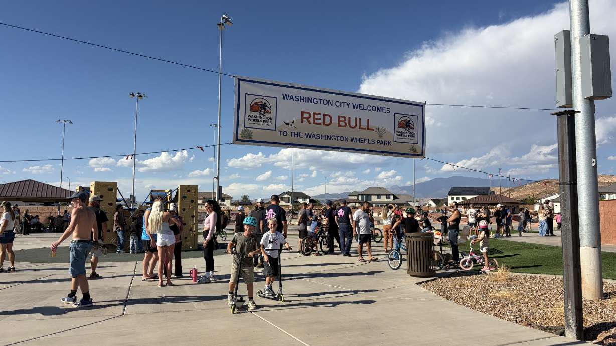 Hundreds of kids, teens and adults made their way to Washington Wheels Park in southern Utah Tuesday to showcase their skills on wheels ahead of Red Bull Rampage, an extreme mountain bike event that will take place Oct. 8-10.