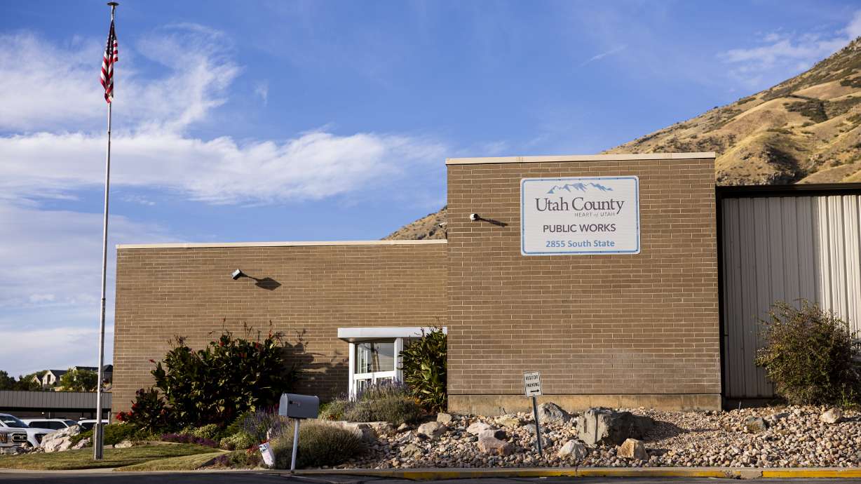 The Utah County Public Works Warehouse stands in Provo on Oct. 10, 2024. The building hosts the Utah County Warming Center, which opens Nov. 1.