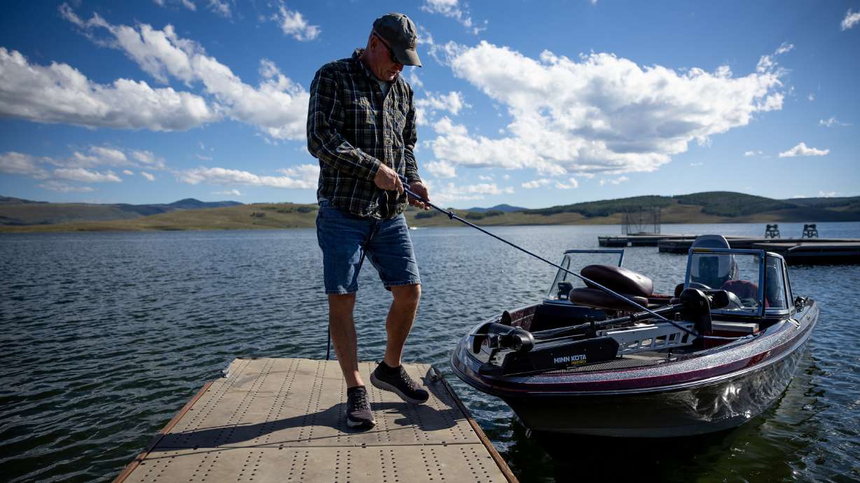 Jon Snow, of Springville, launches his boat to do some trout fishing at Strawberry Reservoir on Sept. 5, 2023. The reservoir is one of 11 slated for a boating access improvement project next year, Utah Division of Wildlife Resources said on Wednesday.
