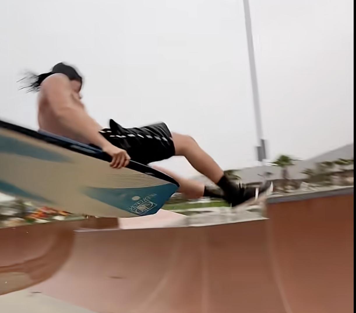 Have You Seen This? Rainy day skate park turns into extreme water stunt