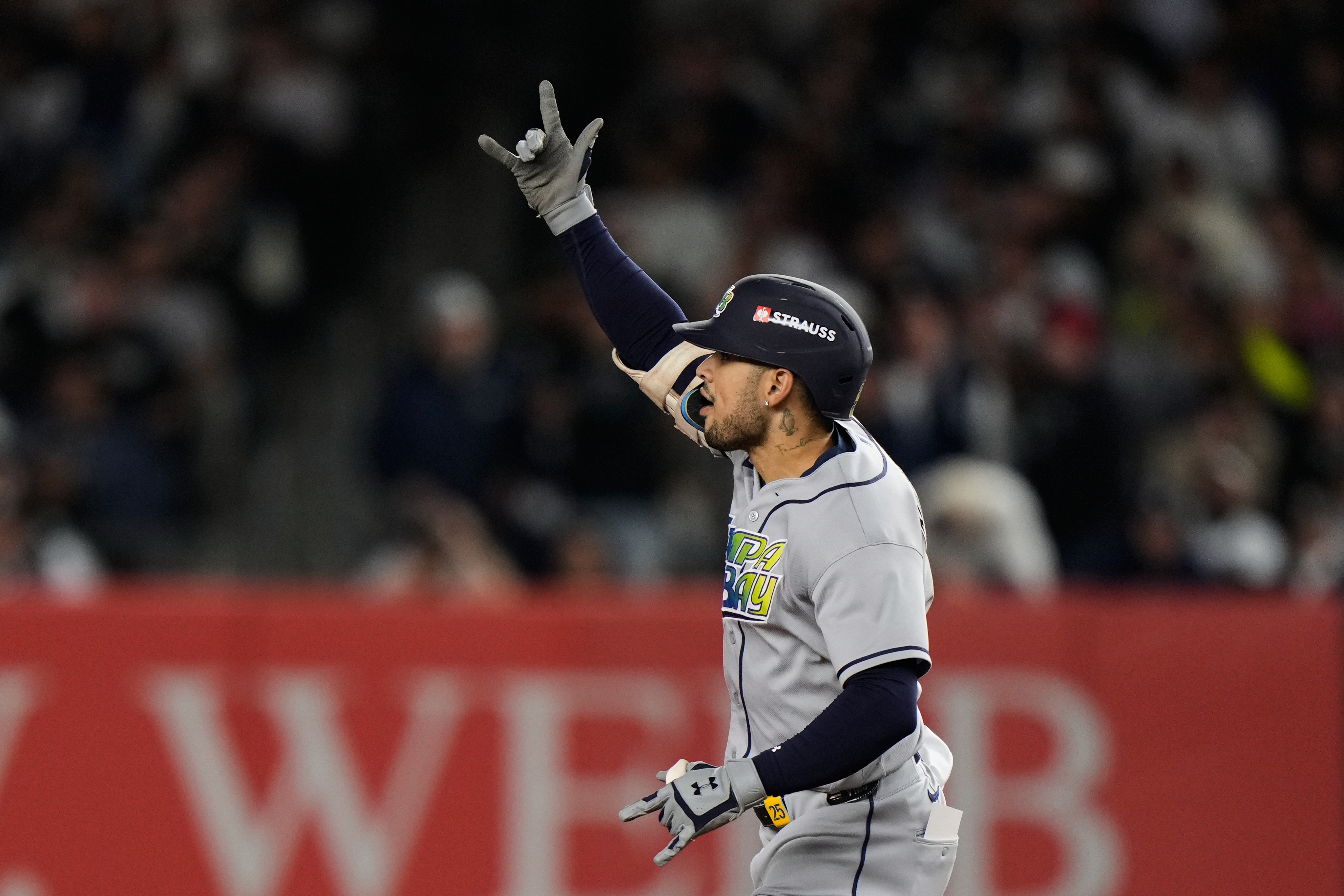 Rays beat Yankees 4-3 for 3-game Division Series sweep behind Mesa homer, fan interference call