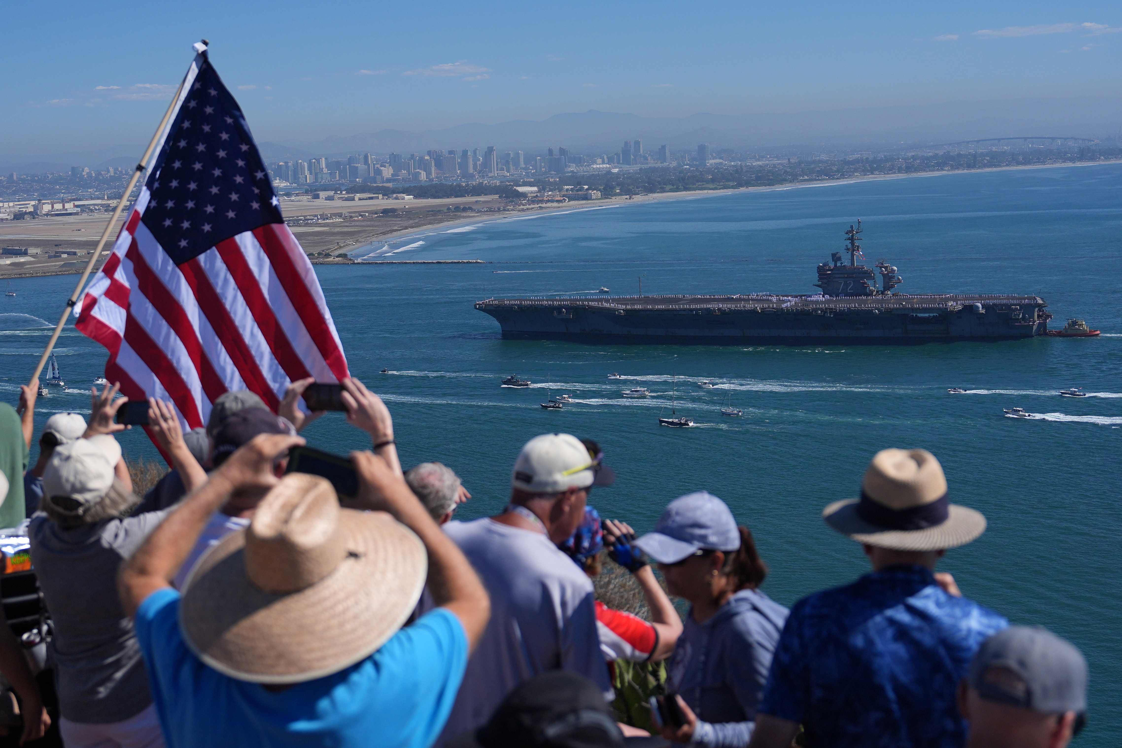 The long-deployed USS Lincoln returns home to San Diego Bay