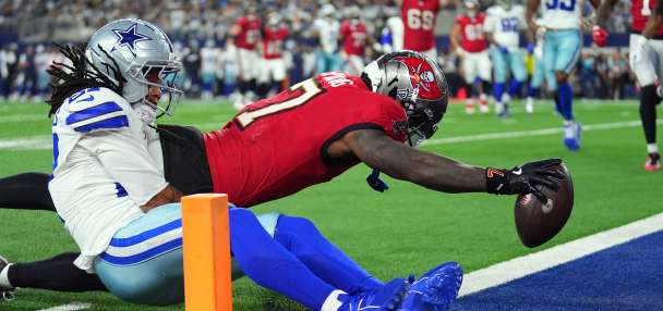 Bucky Irving and rookie QB Jalon Daniels help Bucs beat sloppy Cowboys 24-16 for 1st win of season