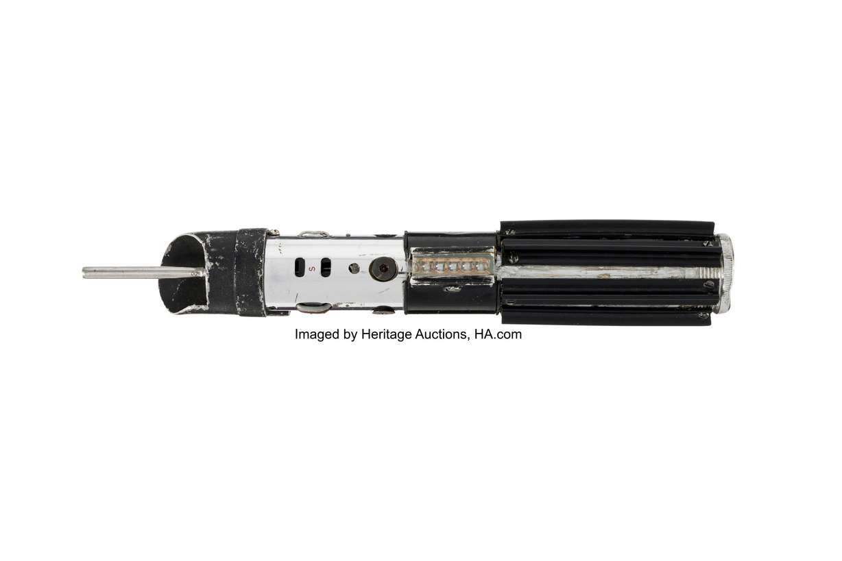 A lightsaber used by the character Darth Vader in the film "The Empire Strikes Back."