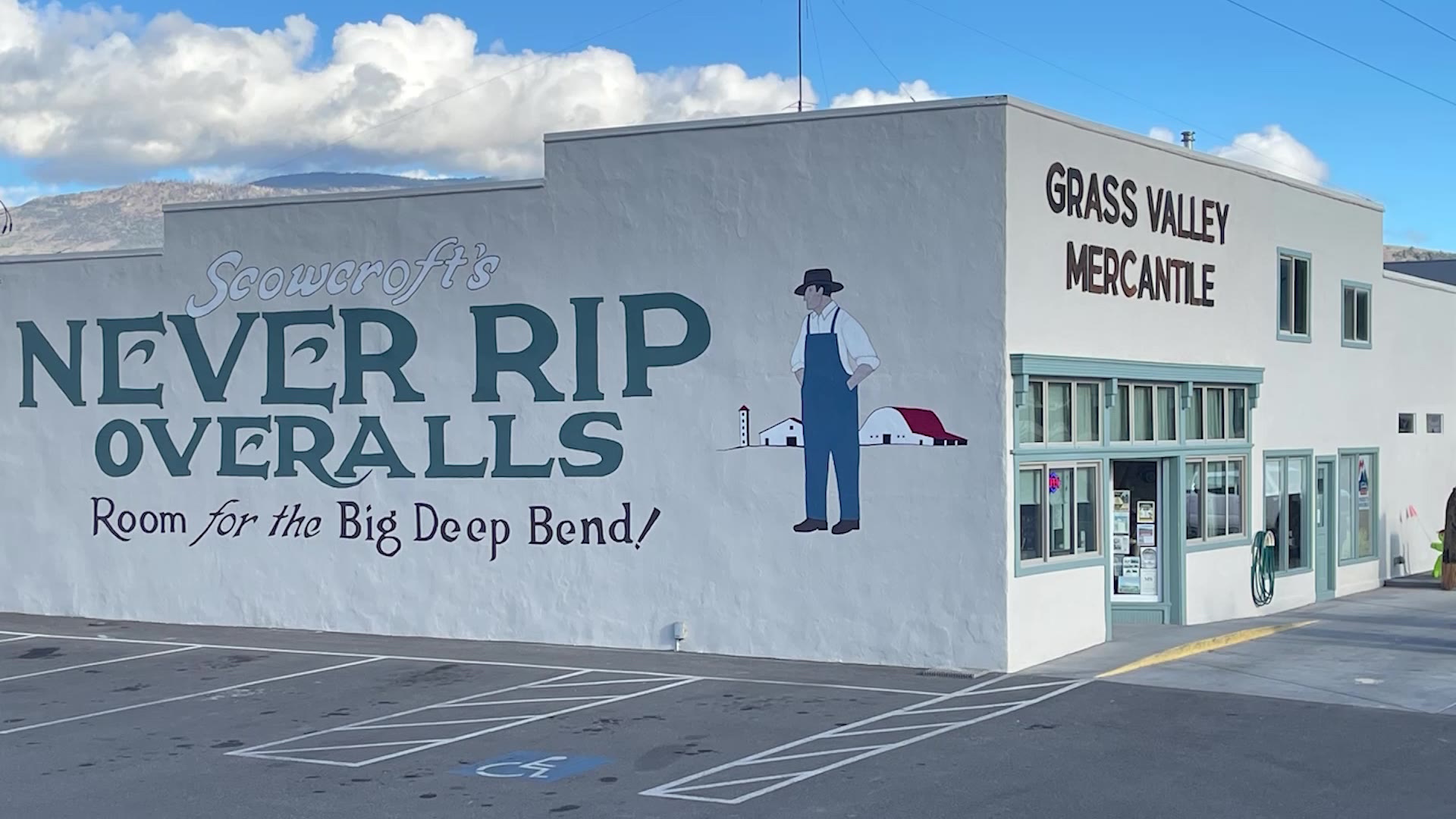 Popular 'Never Rip Overalls' mural at central Utah mercantile restored