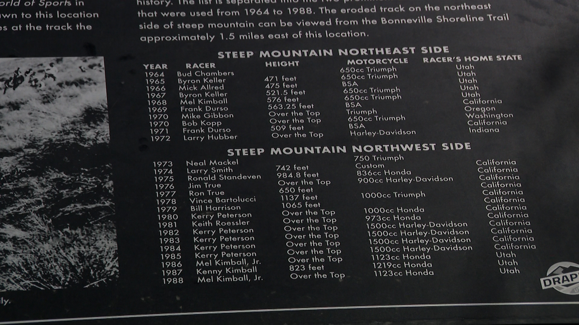 For decades, a steep mountainside at the southern end of the Salt Lake Valley attracted motorcycle riders who wanted to find out if they had what it took to reach the top. They called it the Widowmaker.