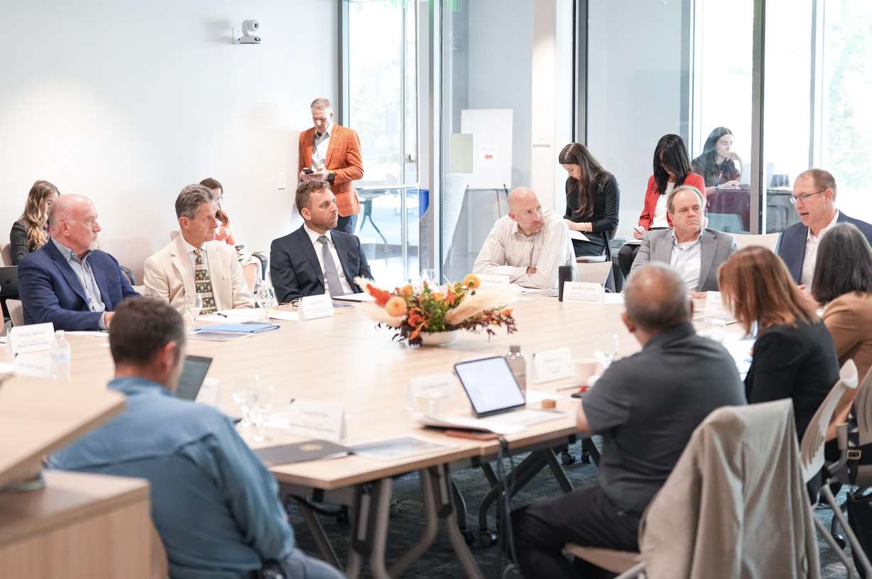 Utah lawmakers and wildfire experts participate in the Western Wildfire Resilience Roundtable at the University of Utah in Salt Lake City on Friday.