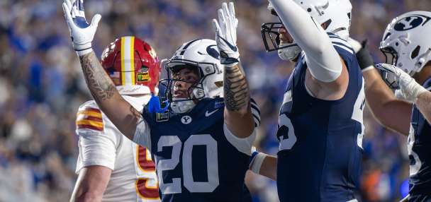 Bear Bachmeier's career night pushes No. 8 BYU past Iowa State