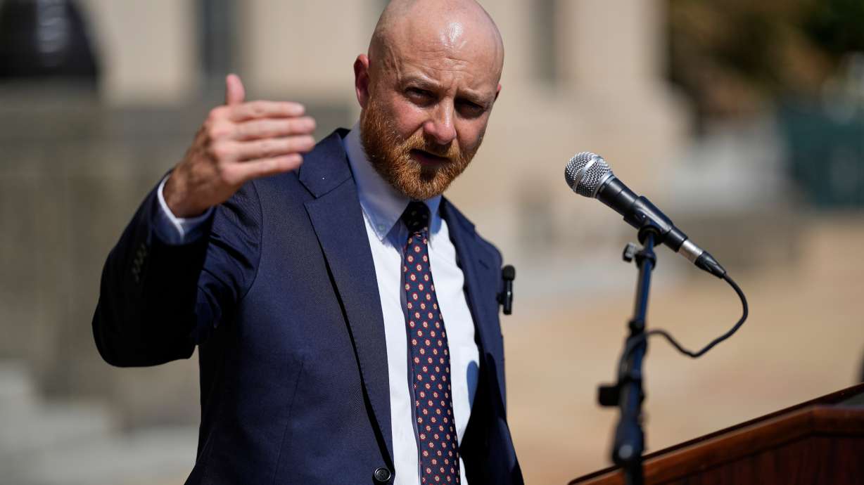 Luke Ihnen, attorney for Christa Pike, speaks during a news conference after a judge ruled the Tennessee Department of Corrections must preserve all evidence related to the failed execution of Pike, Wednesday, in Nashville, Tenn.