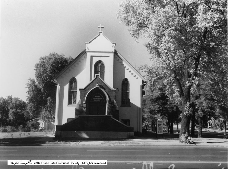 This photo, taken on Sept. 19, 1943, shows the Zion Lutheran Evangelical Church at the corner of 400 East and 200 South in Salt Lake City. The building was used until a new location was picked near Foothill Drive in Salt Lake City.