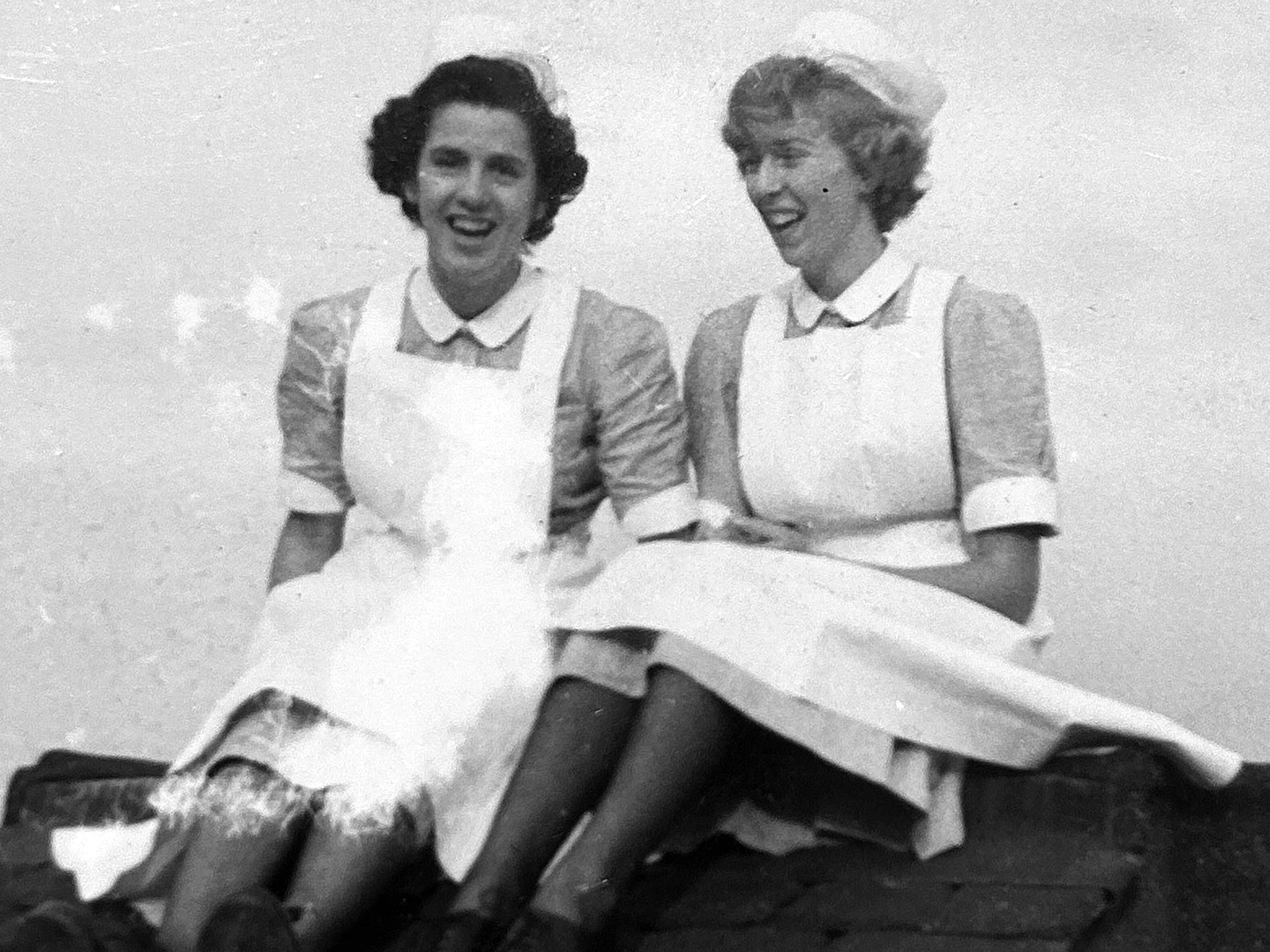 Pamela Atkinson and a friend hang out together in this undated photo. Atkinson died on Saturday at the age of 93.