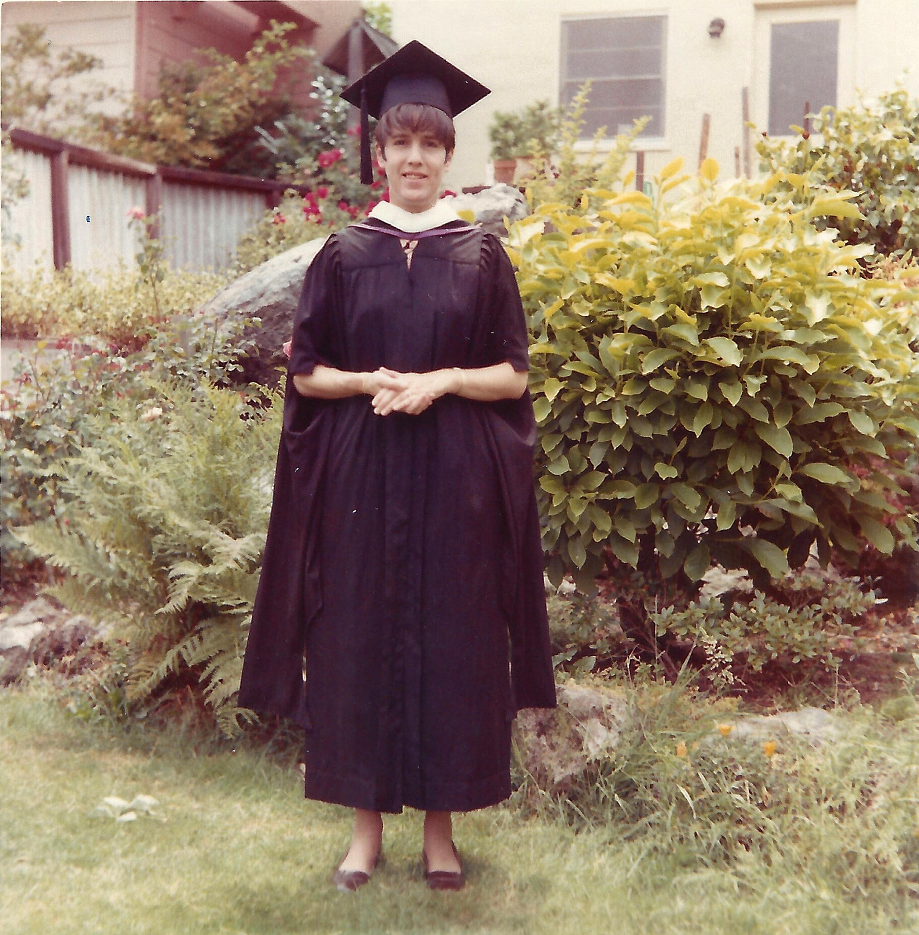 Pamela Atkinson, pictured in 1969 after graduation. Atkinson died on Saturday at the age of 93.