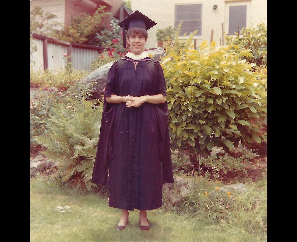 Pamela Atkinson, pictured in 1969 after graduation. Atkinson died on Saturday at the age of 93.