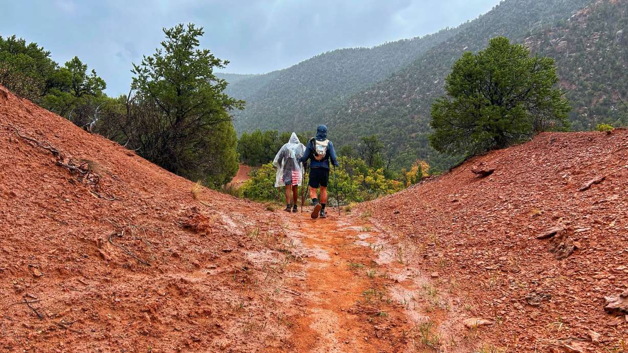 At least 70 runners and volunteers were stranded in Moab after a storm caused flooding during the Moab 240 on Saturday, Oct. 10, 2026.