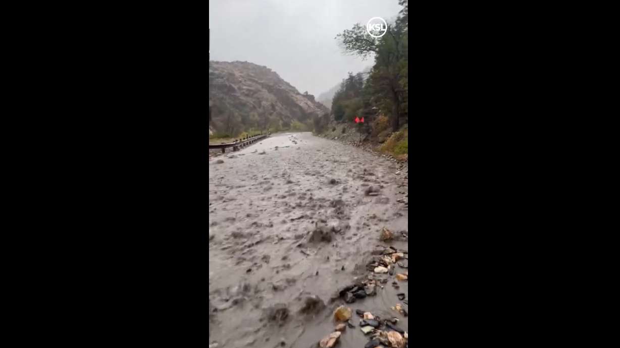 Drivers were restricted from heading uphill on state Route 190 due to flooding on the roadway on Sunday, Oct. 11, 2026.