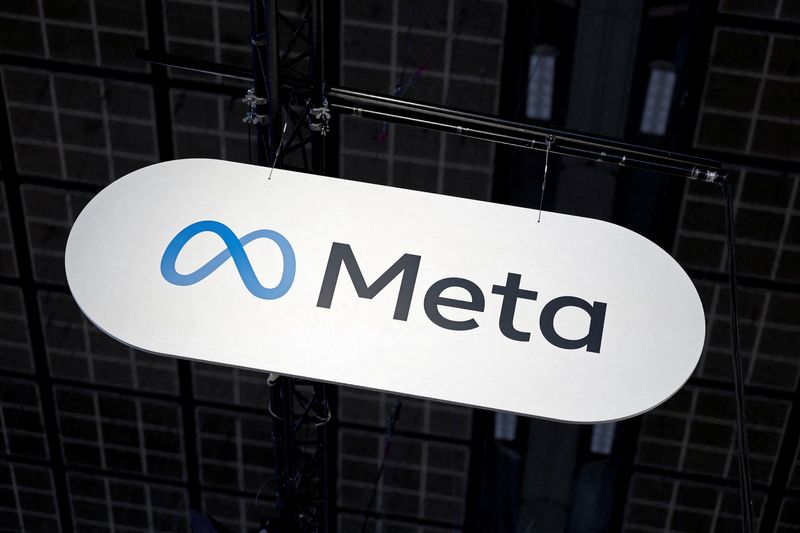 The logo of Meta is seen during the Viva Technology conference dedicated to innovation and startups at Porte de Versailles exhibition center in Paris, France, on June 12, 2025.