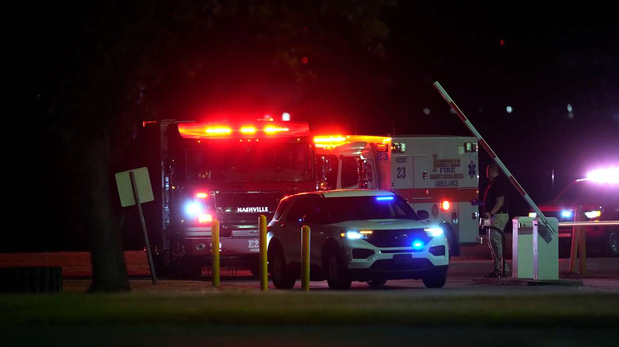 Emergency vehicles arrived at Riverbend Maximum Security Institution after the execution of Christa Pike was halted, Sept. 30, in Nashville, Tenn.