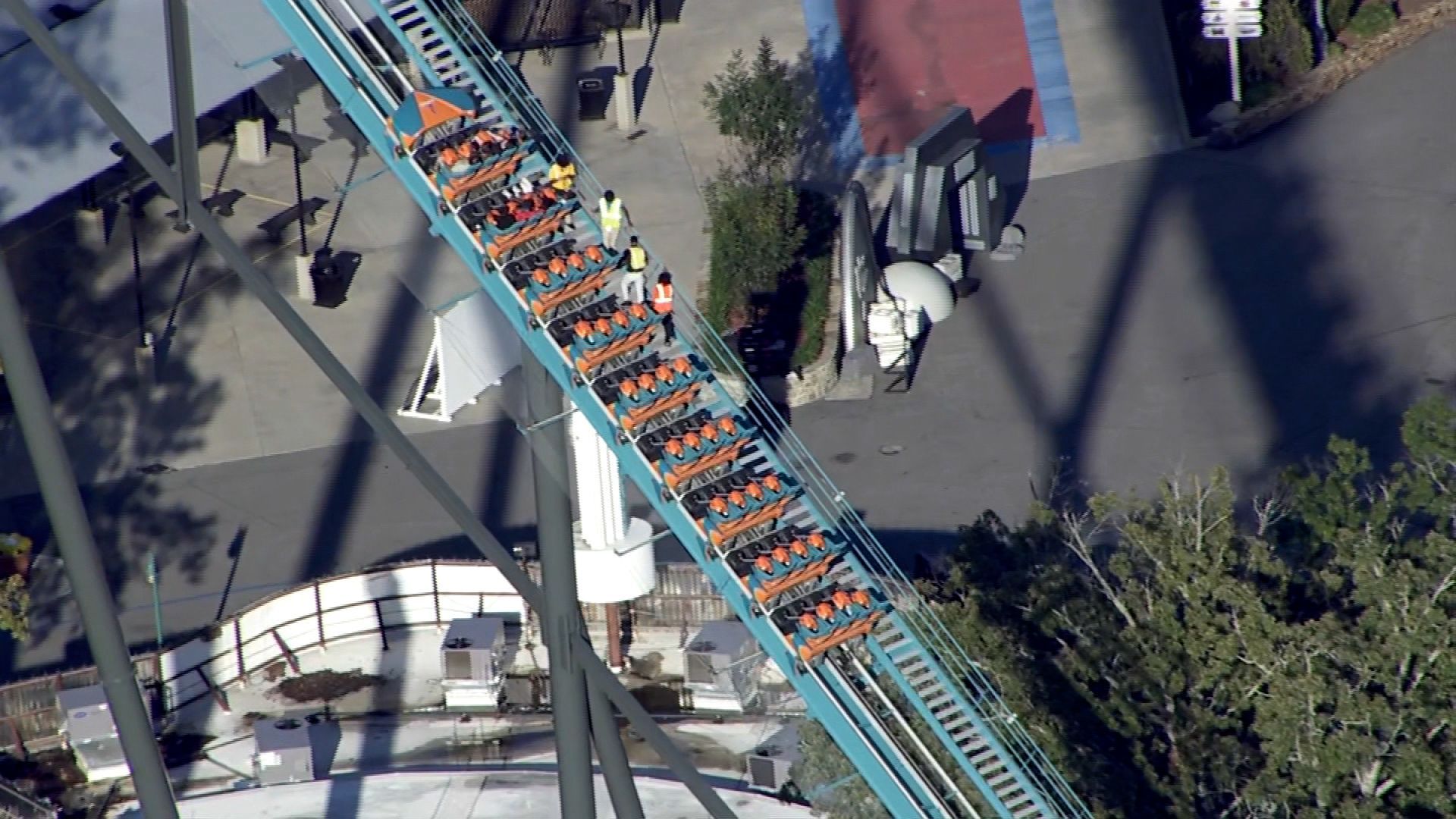 The Goliath roller coaster at Six Flags Over Georgia.