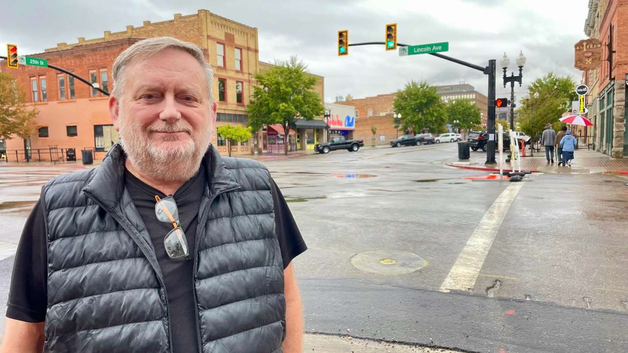 Restaurateur Ron Yeates is pictured along the street outside his restaurant on Monday. Ogden started a series of improvements along a commercial segment of 25th Street, the focus of ongoing upgrades, generating a mix of responses.
