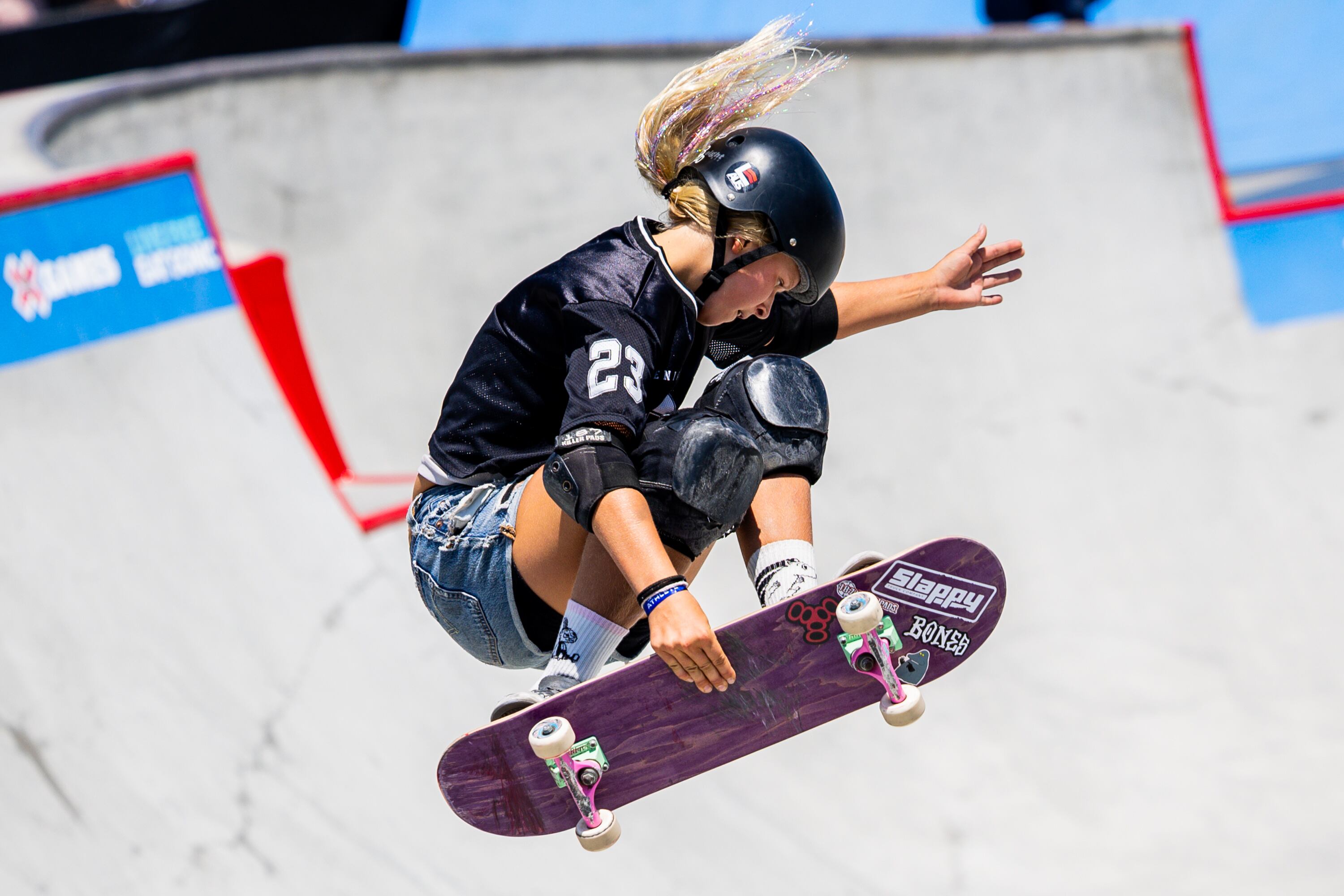 Heili Sirviö competes in the SONIC Women’s Skateboard Park at the X Games Salt Lake City 2025 at the Utah State Fairpark in Salt Lake City on June 27, 2025. Sirviö won first place in the competition.