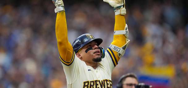William Contreras is becoming a swaggy postseason star for the Brewers with his slow home run trots