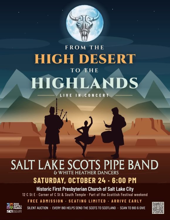 Salt Lake Scots Pipe Band and White Heather Dancers Live in Concert