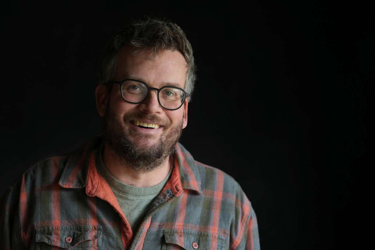 Writer John Green poses in his studio in Indianapolis, Ind., Jan. 21. Green's tour for "Hollywood, Ending," made a stop in Salt Lake City at West High School on Saturday.