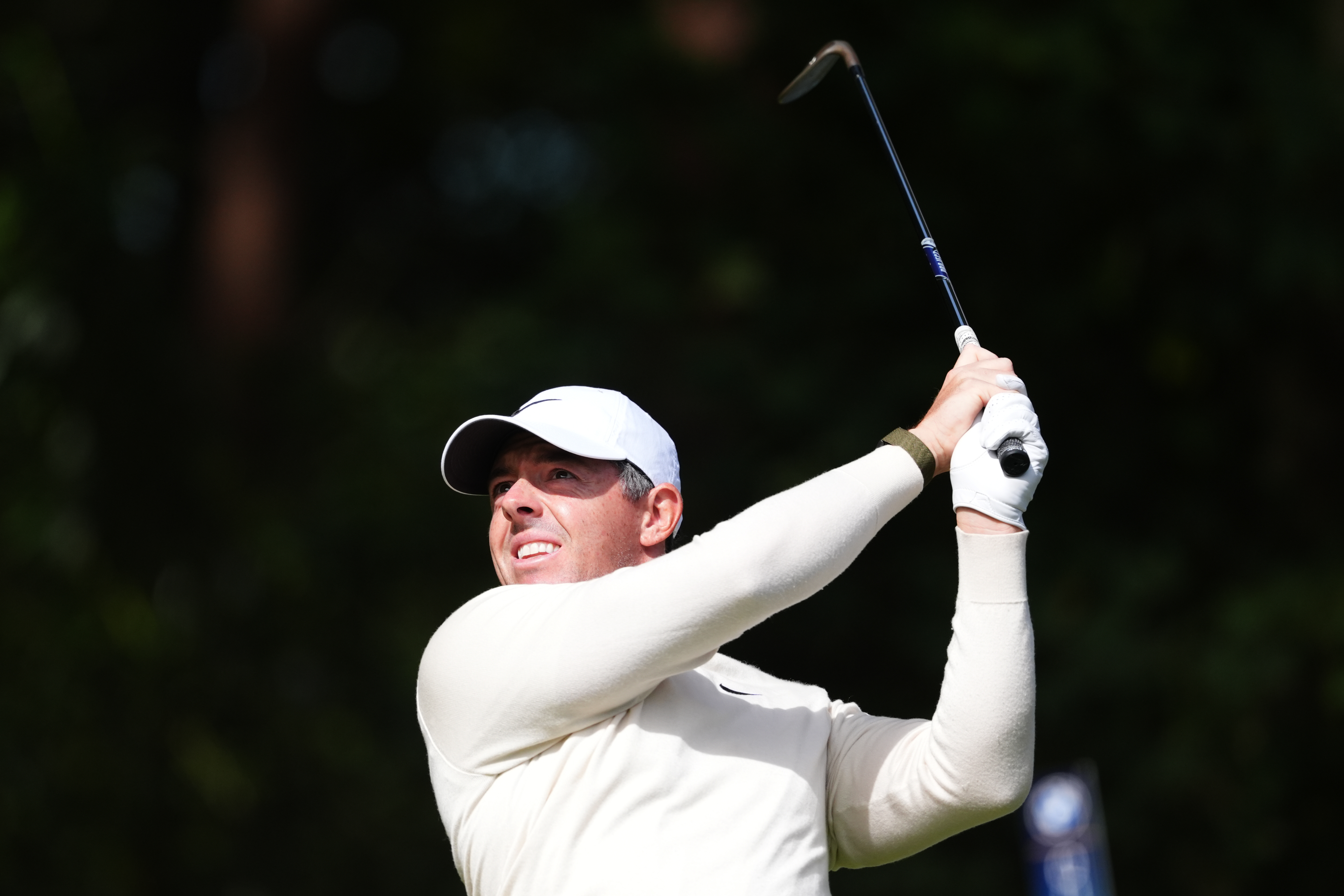 Rory McIlroy of Northern Ireland on the 2nd tee on day four of the PGA Championship at Wentworth Golf Club in Virginia Water, England, Sunday Sept. 20, 2026. 
