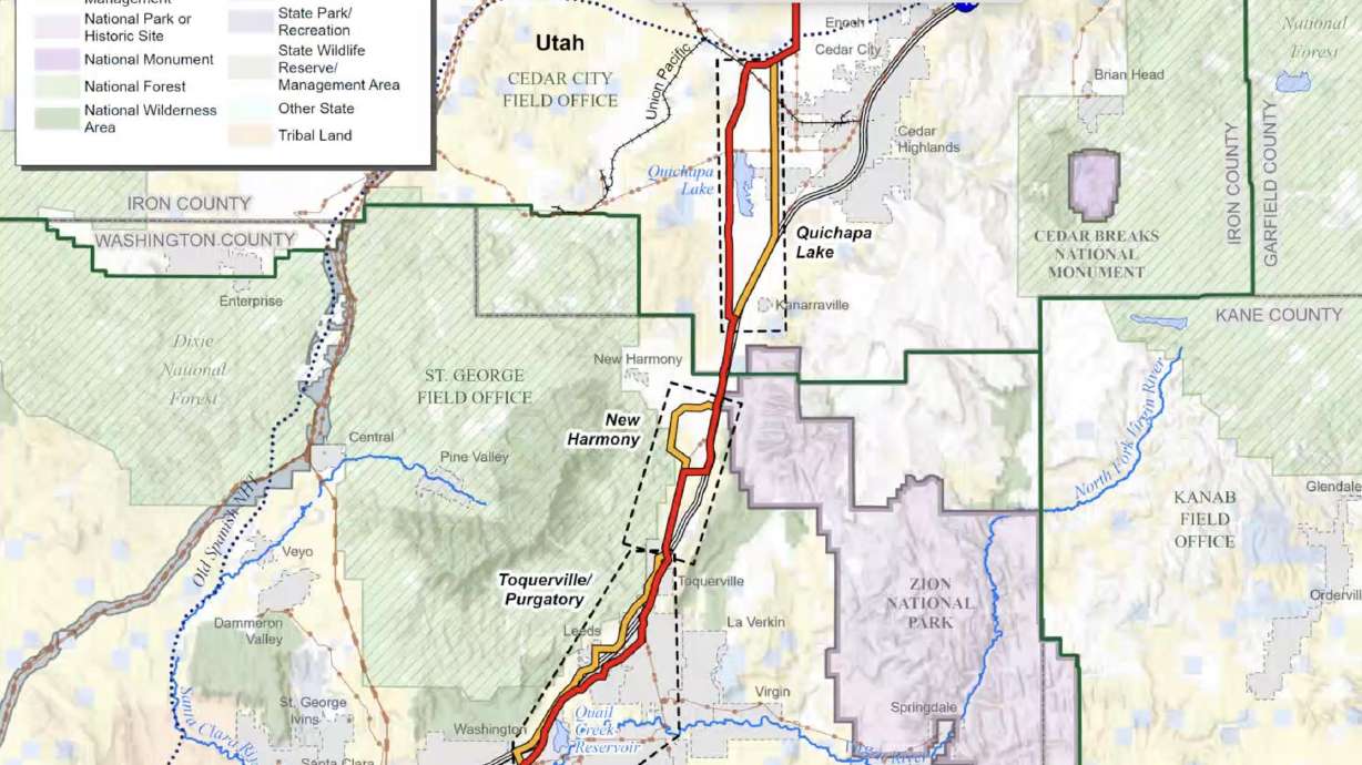 Rocky Mountain Power plans a 54-mile transmission line in southern Utah and is seeking public input throughout the proposed project. Three Peaks aims to connect the Three Peaks Substation northwest of Cedar City to the Purgatory Flat Substation in Hurricane. Current plans have the lines paralleling I-15. Residents expressed land and environmental concerns.