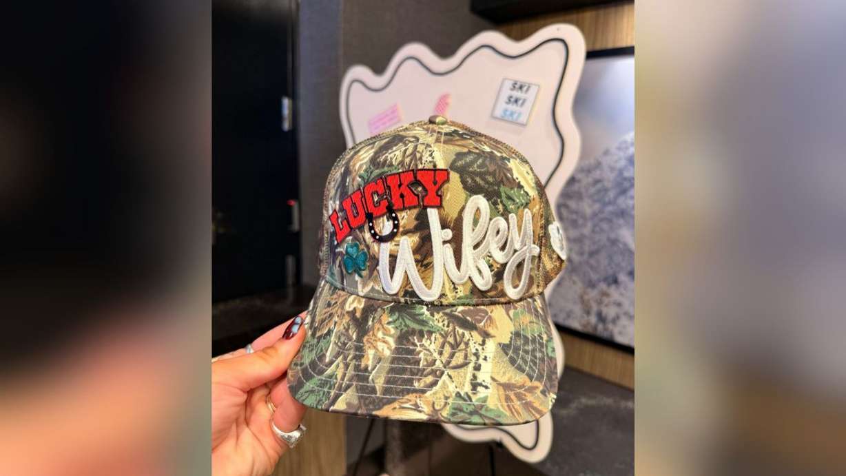 A cap with a patch made by Draper small business owner Avree Eveson.