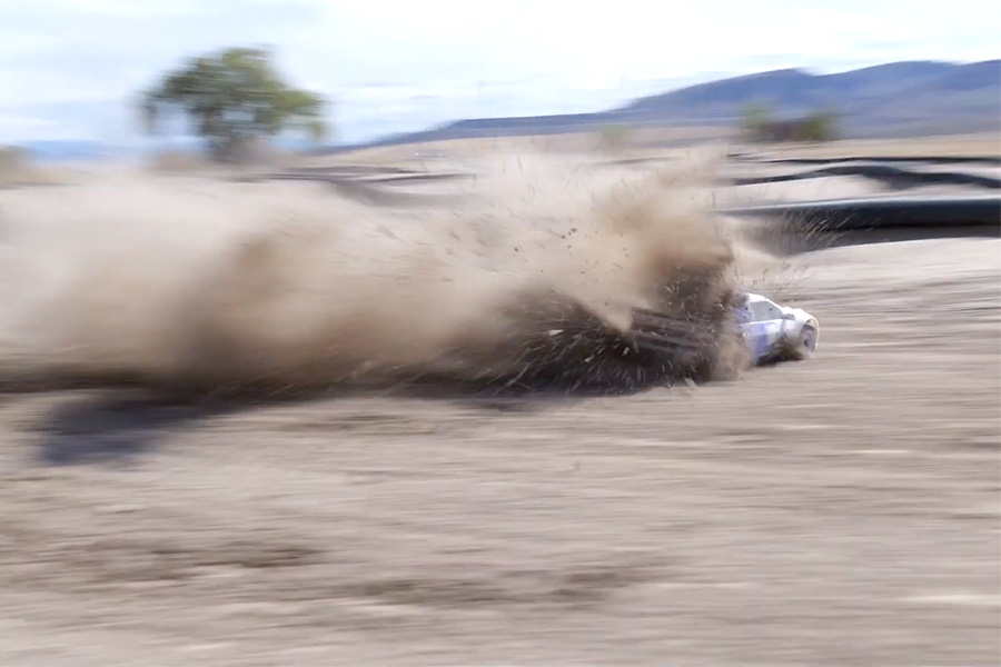 An RC car drifts on a race track near the Pocatello airport. OCDRC Hobby Shop owner Bryce Shurtliff is working to bring more remote control hobbyist newcomers into his fold.