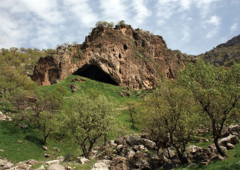 The entrance to Shanidar Cave in Iraq's Kurdistan region, a site of important Neanderthal remains, is seen in an undated photograph released on October 15, 2026.   Prof Graeme Barker/Handout via REUTERS NO RESALES. NO ARCHIVES. THIS IMAGE HAS BEEN SUPPLIED BY A THIRD PARTY