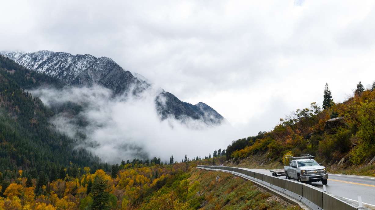 Cold weather brings in the first mountain snow in Little Cottonwood Canyon near Alta on Monday. Little Cottonwood Canyon was one of the biggest winners of moisture over the past week, as the remnants of Tropical Storm Rachel lifted soil moisture levels.