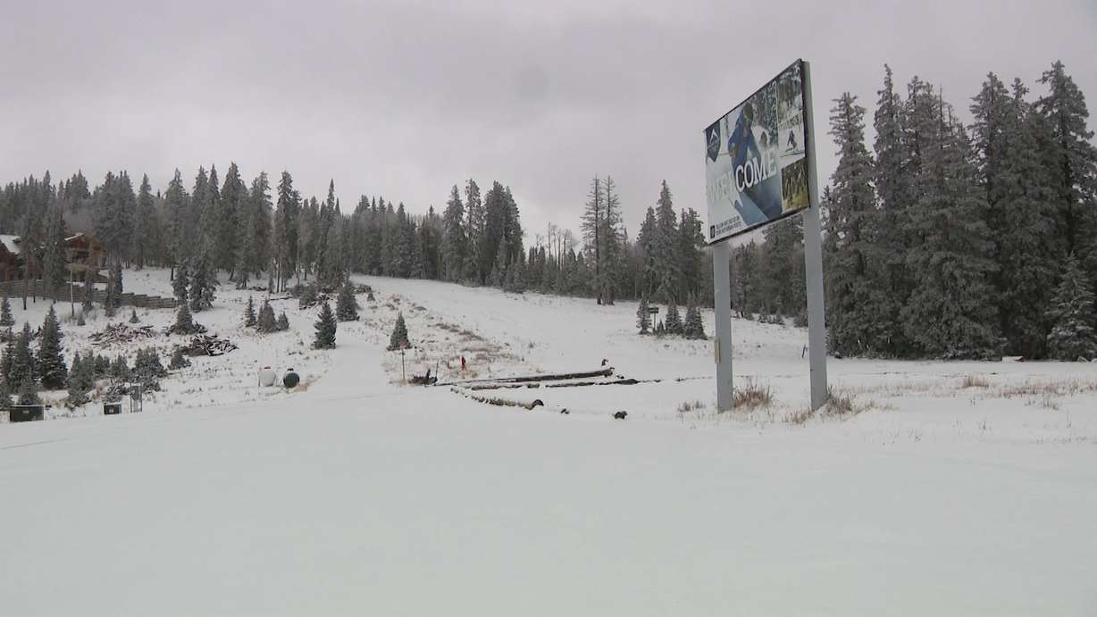 Snow at Eagle Point Ski Resort.