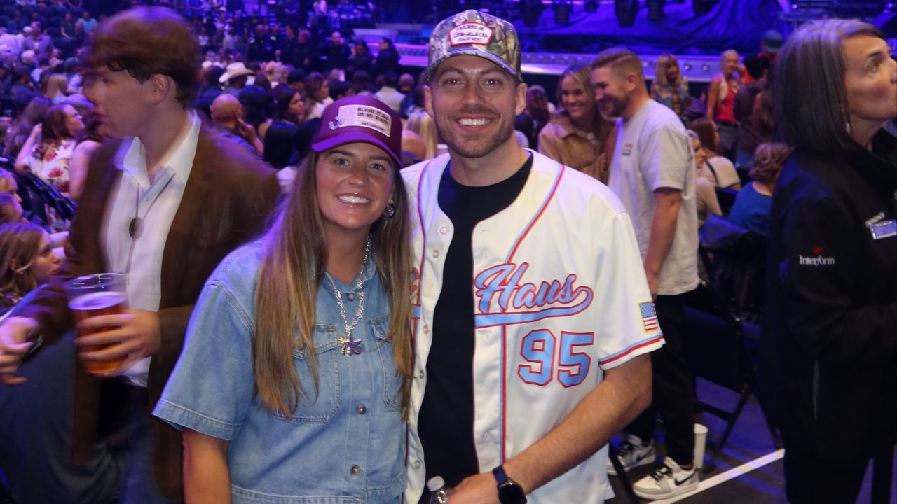 Draper small business owner Avree Eveson attends one of the Garth Brooks concerts held at the Delta Center last week.