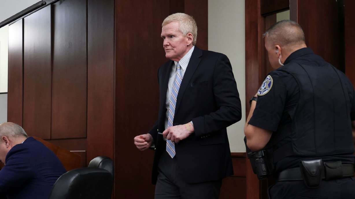 Alex Murdaugh enters the courtroom for a hearing, Aug. 14, at the Marc H. Westbrook Judicial Center in Lexington, S.C. Murdaugh's legal team returned to court for another hearing over evidence disputes on Friday.
