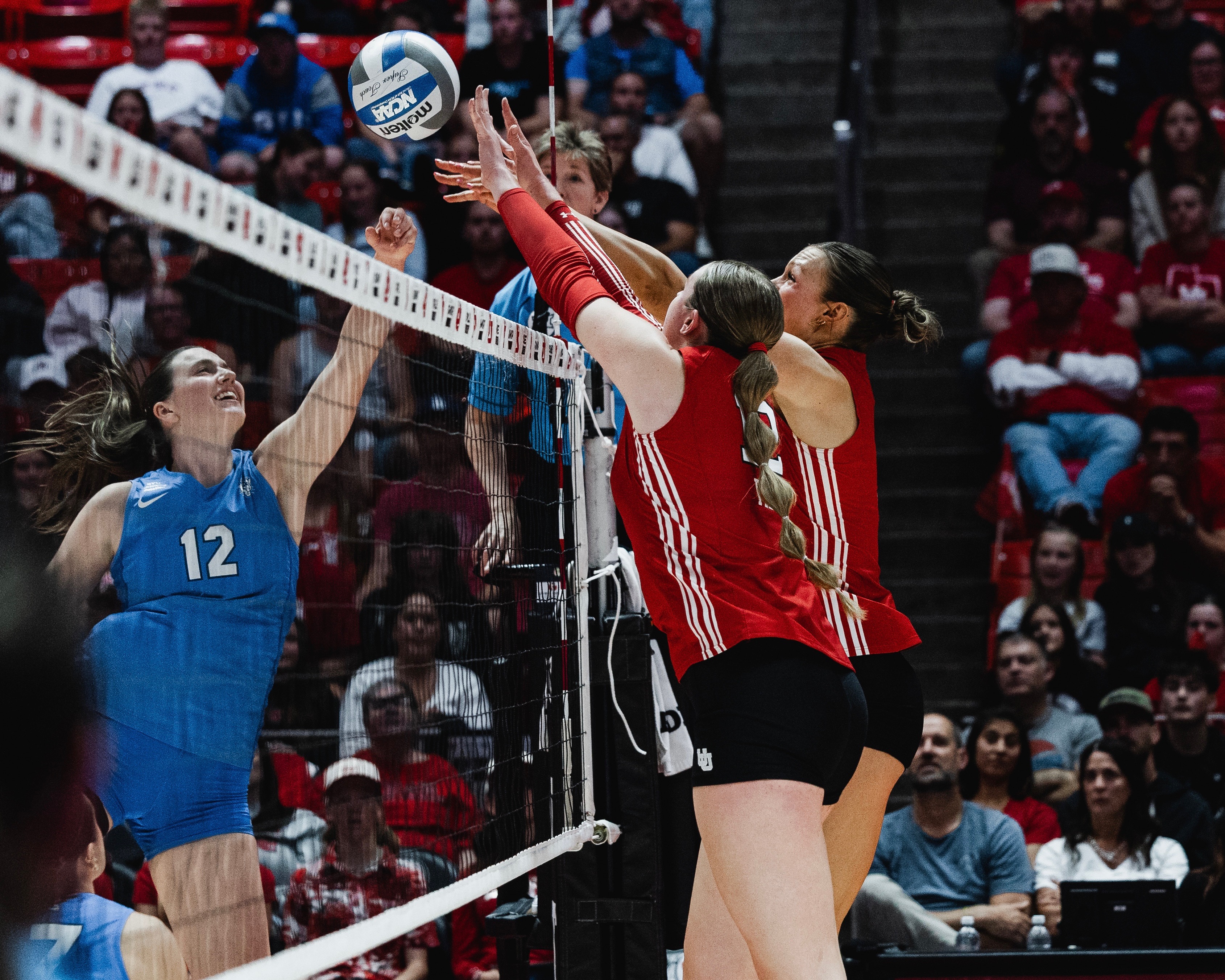 No. 14 BYU volleyball sweeps Utah in first of 2 meetings between rivals