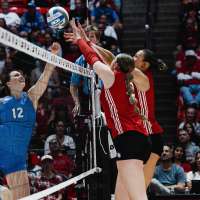 No. 14 BYU volleyball sweeps Utah in first of 2 meetings between rivals