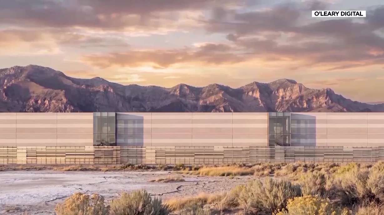 The proposed Stratos Project data center, Thursday. The project filed its long-promised water application, providing the most detailed look yet at the planned development.