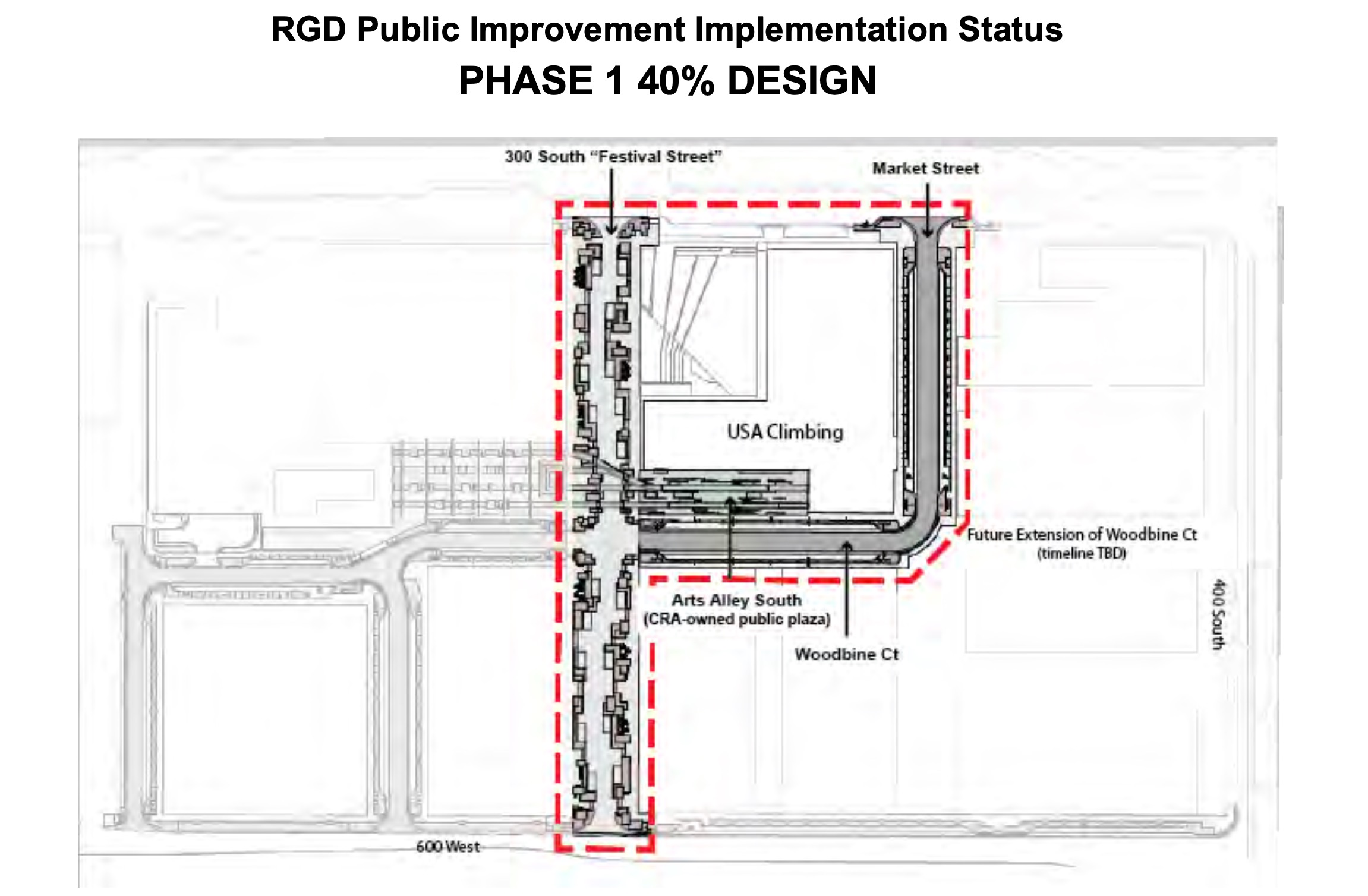 This map shows the location of the first phase of Rio Grande District infrastructure projects.