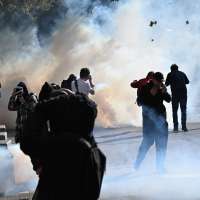 Clashes and fires break out as protesters rally across France, joining students