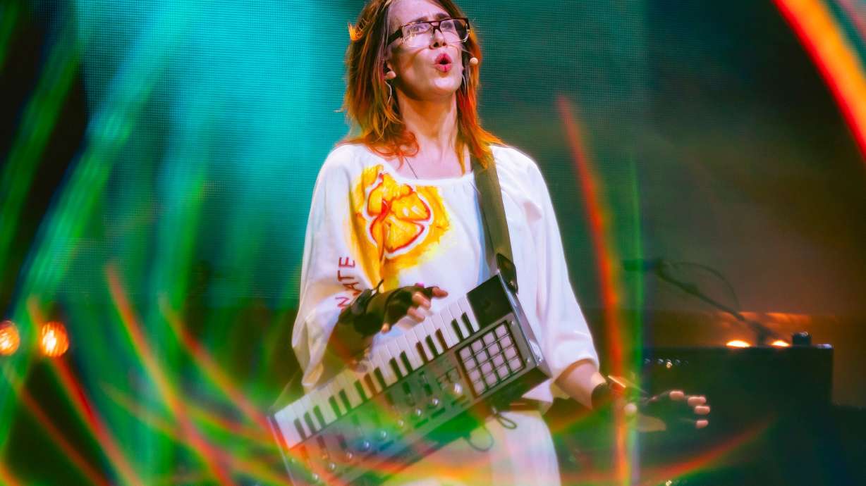 Imogen Heap, pictured performing in LA in March 2025.