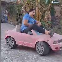 Have You Seen This? Barbie Mustang ride quickly goes awry