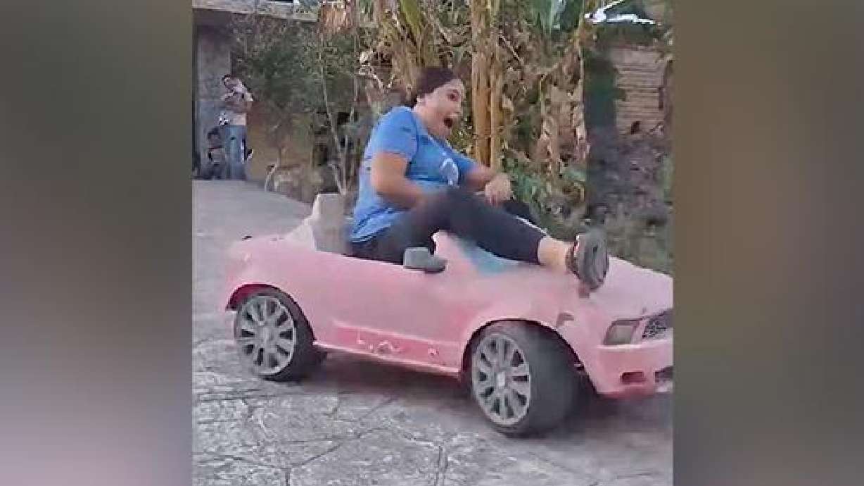 Although the car is designed to look like a real Ford Mustang, it is not actually a real vehicle for adults.